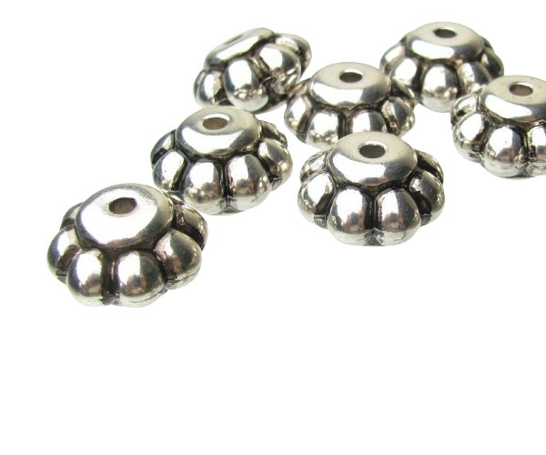 silver plated plastic beads ccb