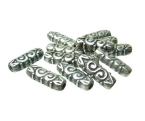 silver plated plastic beads ccb