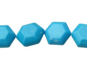 turquoise magnesite hexagon gemstone beads