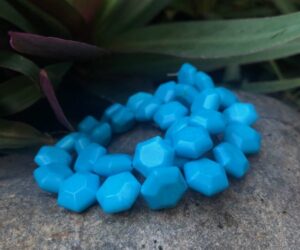 turquoise magnesite hexagon gemstone beads