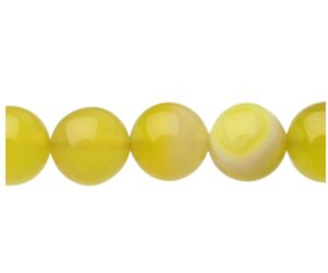 yellow agate 8mm round gemstone beads