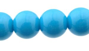 deep sky blue glass beads 8mm