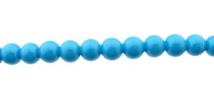 deep sky blue glass beads 8mm
