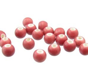 deep pink ceramic beads large hole