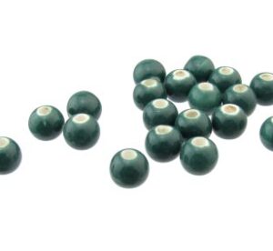 teal ceramic round beads
