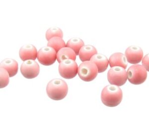 pink macrame beads