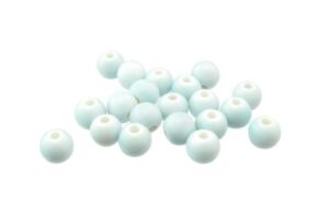 soft blue ceramic beads round