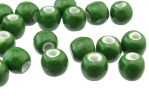 moss green ceramic beads macrame