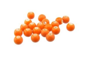 orange large hole ceramic beads