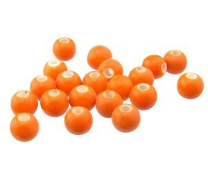 orange large hole ceramic beads