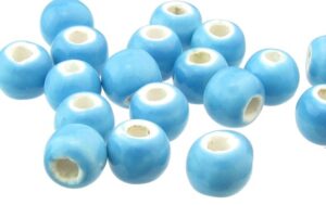 blue ceramic round beads 8mm