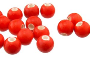 red ceramic round beads 8mm macrame