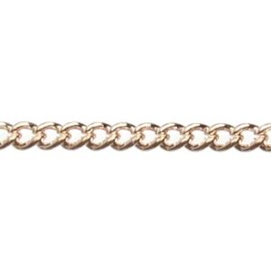 rose gold fine curb chain