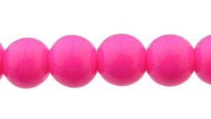 hot pink glass beads 6mm
