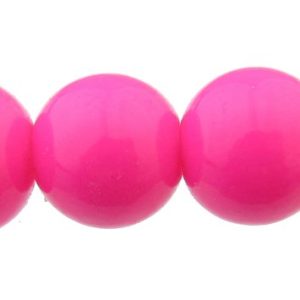 hot pink glass beads 8mm