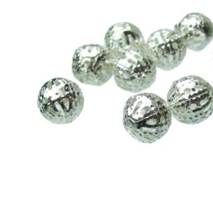 silver filigree 8mm beads