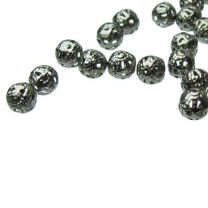 black filigree beads 6mm