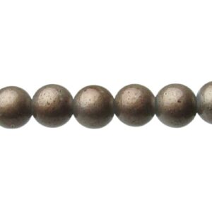 brown miracle glass beads 6mm
