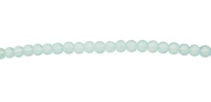 blue glass beads 4mm frosted