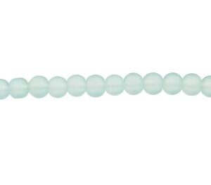 blue glass beads 4mm frosted