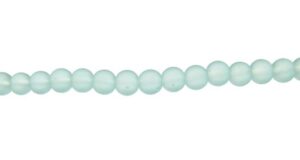 frosted blue glass beads 6mm