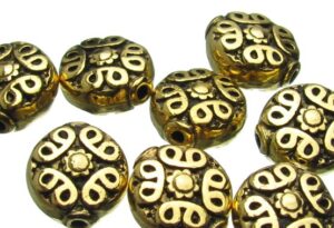 Gold Fancy Coin Beads