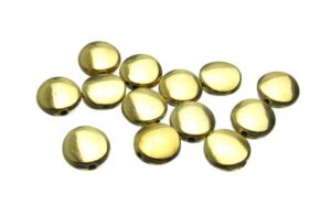 Plain gold coin beads