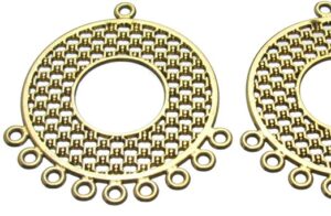 gold large chandelier earrings