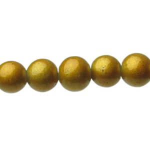 gold miracle glass beads