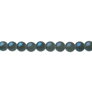 grey blue sheen glass round beads 8mm