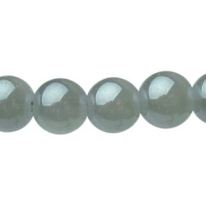 blue glass round beads 8mm