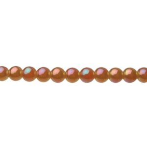 orange glass round beads 8mm