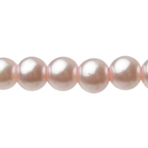 light pink glass pearl 6mm