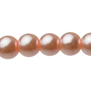 pink glass pearls 8mm round beads