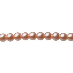 pink glass pearls 8mm round beads