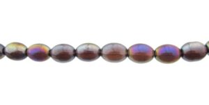 purple ab glass oval beads