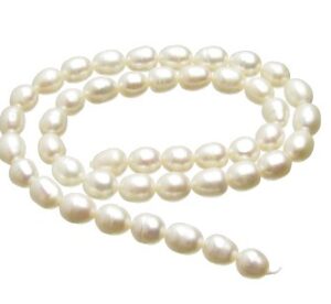 white rice freshwater pearls 8mm