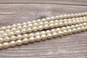 white rice freshwater pearls 8mm