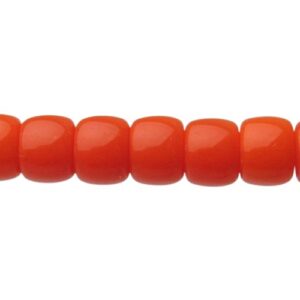 orange glass beads strand