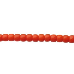 orange glass beads strand