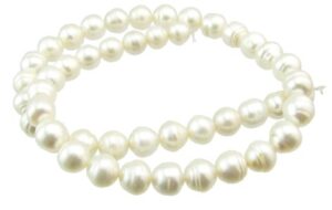 white ringed potato natural freshwater pearls australia