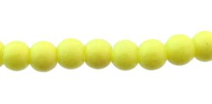 yellow glass beads 4mm round