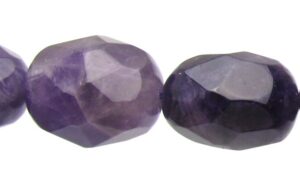 Faceted Amethyst nugget beads