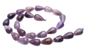 Amethyst teardrop beads