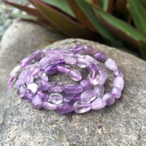 amethyst gemstone pebble beads natural crystals australia
