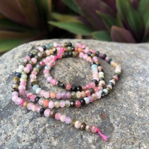tourmaline faceted rondelle tiny gemstone beads