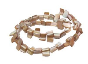 white shell cube beads