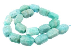 Russian Amazonite faceted nugget beads