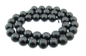 black tourmaline round beads 10mm