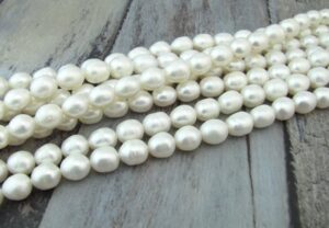 10mm white rice freshwater pearls
